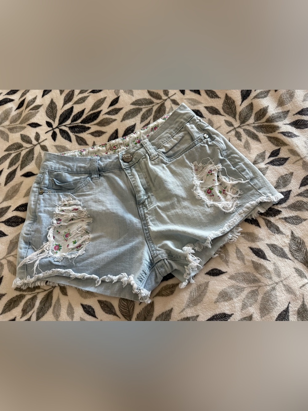 Y2K Cottagecore Distressed Jean Shorts